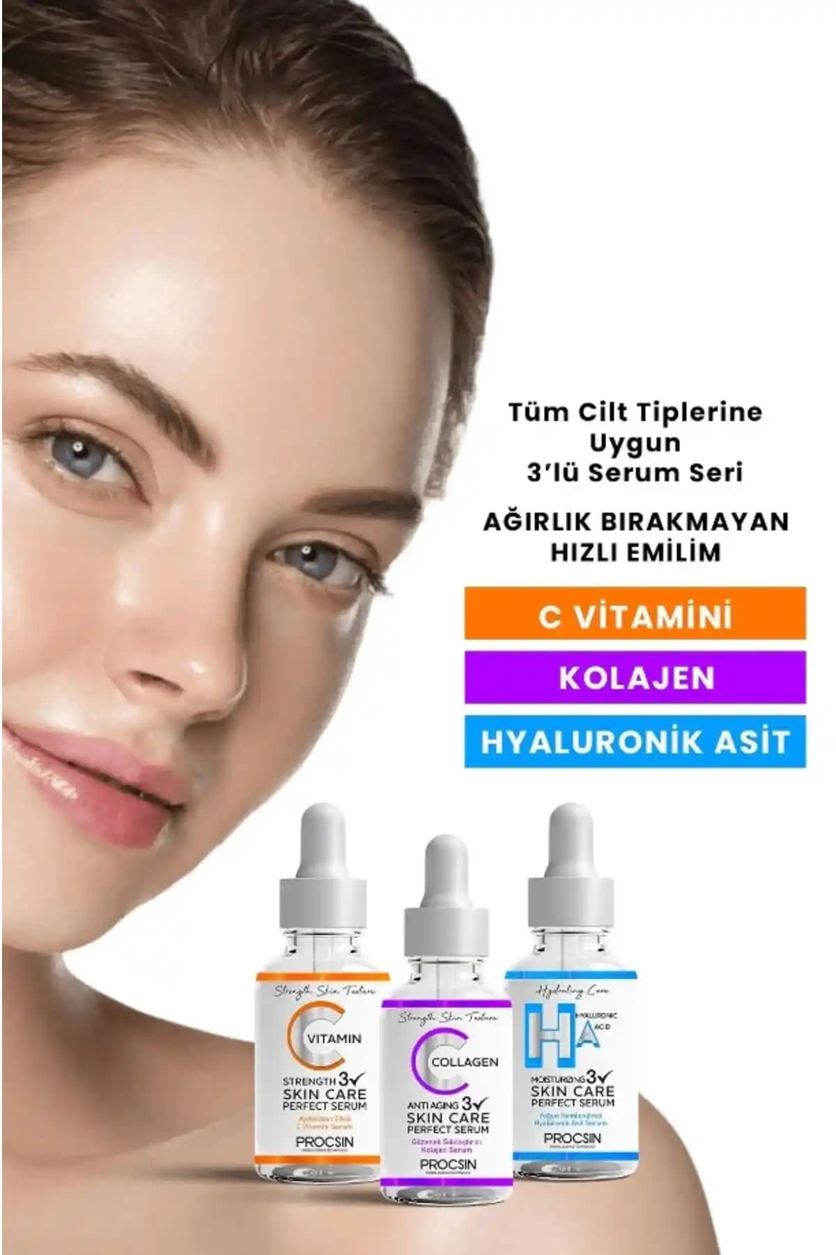 Cilt Sağlığı İçin Güçlü Kombinasyon: Kolajen, C Vitamini ve Hyaluronik Asit Serumu Kullanımı