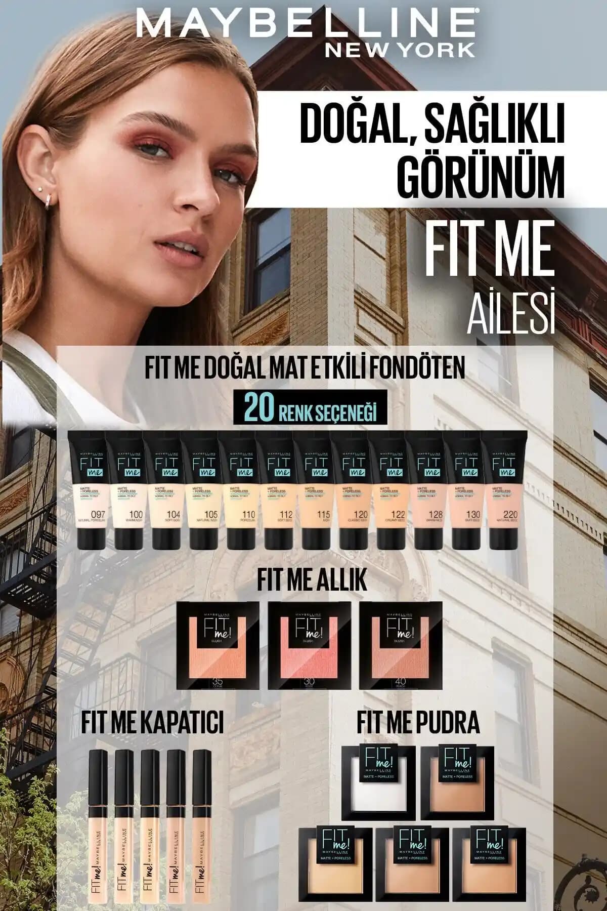 Maybelline Fit Me Transparan Pudra ile doğal ve mat makyaj deneyimi