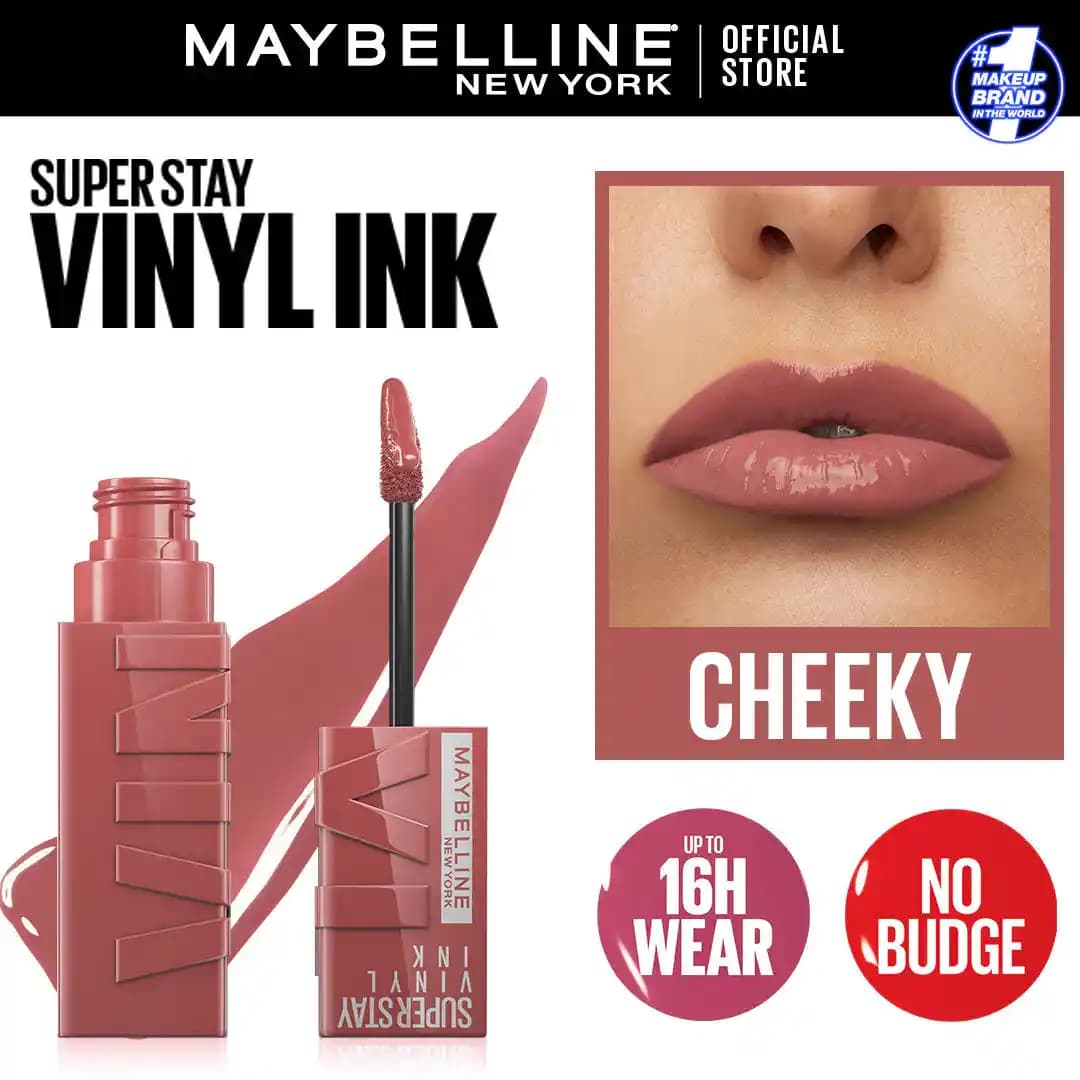 Maybelline Superstay Vinyl Ink Cheeky: Uzun Süre Dayanan ve Parlak Renkli Makyaj Ürünü