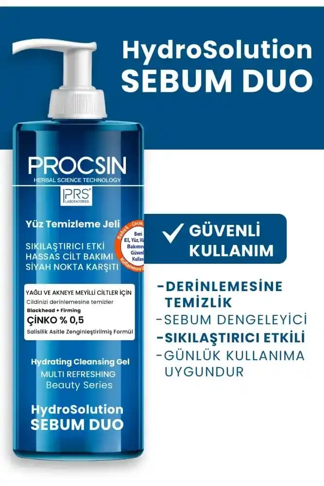 Procsin Hydrosolution Yüz Temizleme Jeli Cilt Temizliği ve Bakımı İçin Uygun Çözüm
