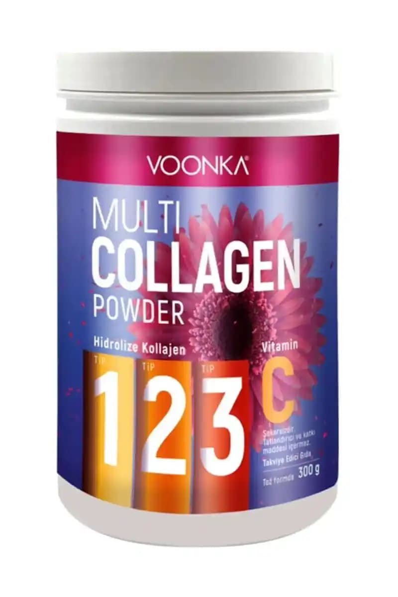 Voonka Multi Collagen Powder 300 Gr: Cilt, Saç ve Eklem Sağlığı İçin Çok Yönlü Destek