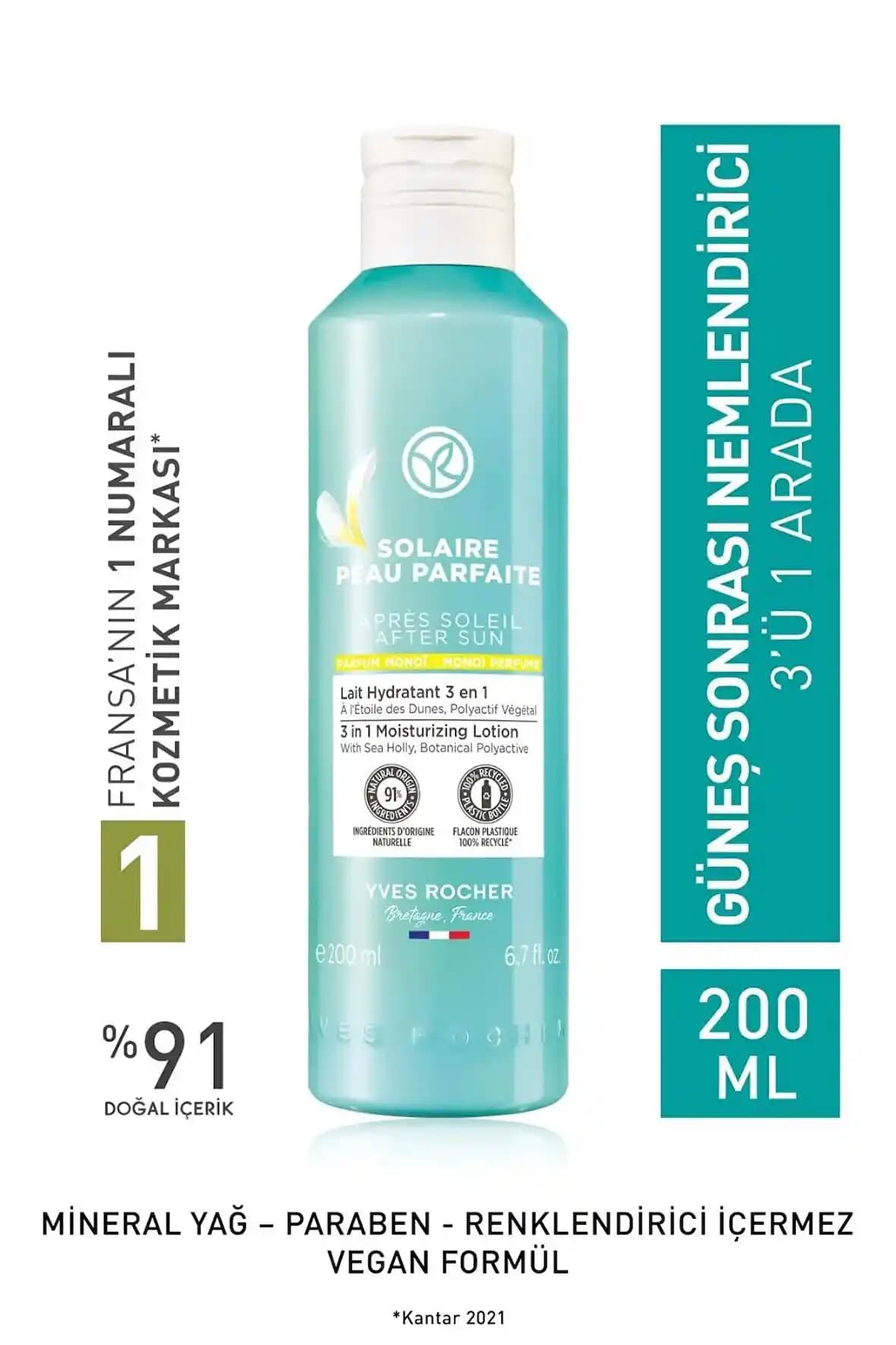 Yves Rocher Güneş Sonrası Sütü: Doğal İçeriklerle Cildi Yenileyen ve Koruyan Bakım Ürünü