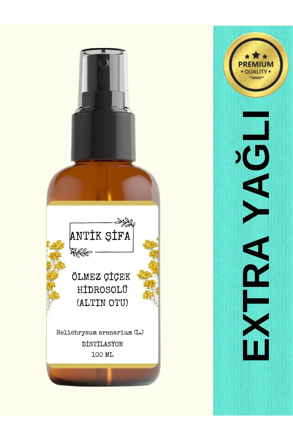 Antik Şifa Saf Ölmez Çiçek Suyu: Doğal Altınotu Hidrosolü, Vegan, Türkiye Menşei, 100 ml