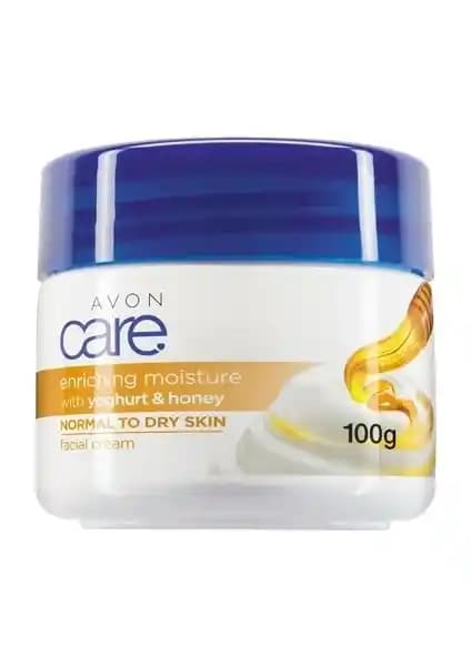 Avon Care Yoğurt ve Bal Özlü Yüz Kremi - Kuru Ciltler için Anında Nem ve Yumuşaklık