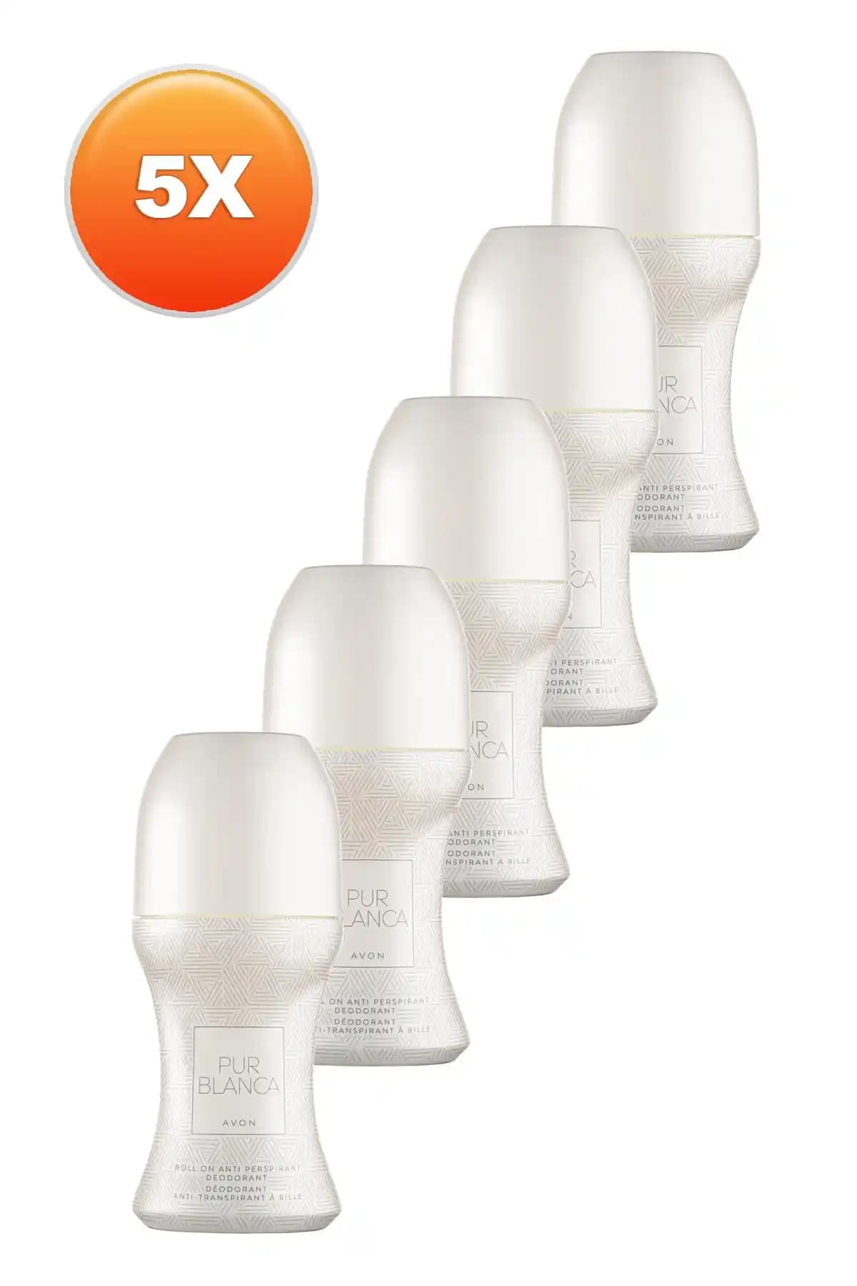 Avon Pur Blanca Kadın Roll-On 50 ml Beşli Set: Kolay Uygulama ve Gün Boyu Ferah Kalıcılık
