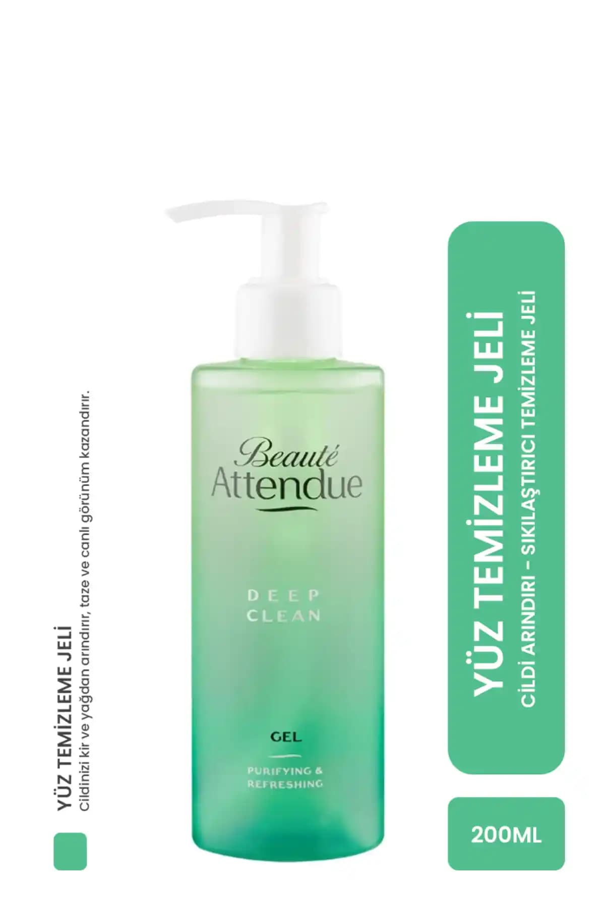 BEAUTE ATTendue Cildi Kalıntılardan Arındırıcı: Gözenekleri Temizleyen Canlandıran Vegan Jel