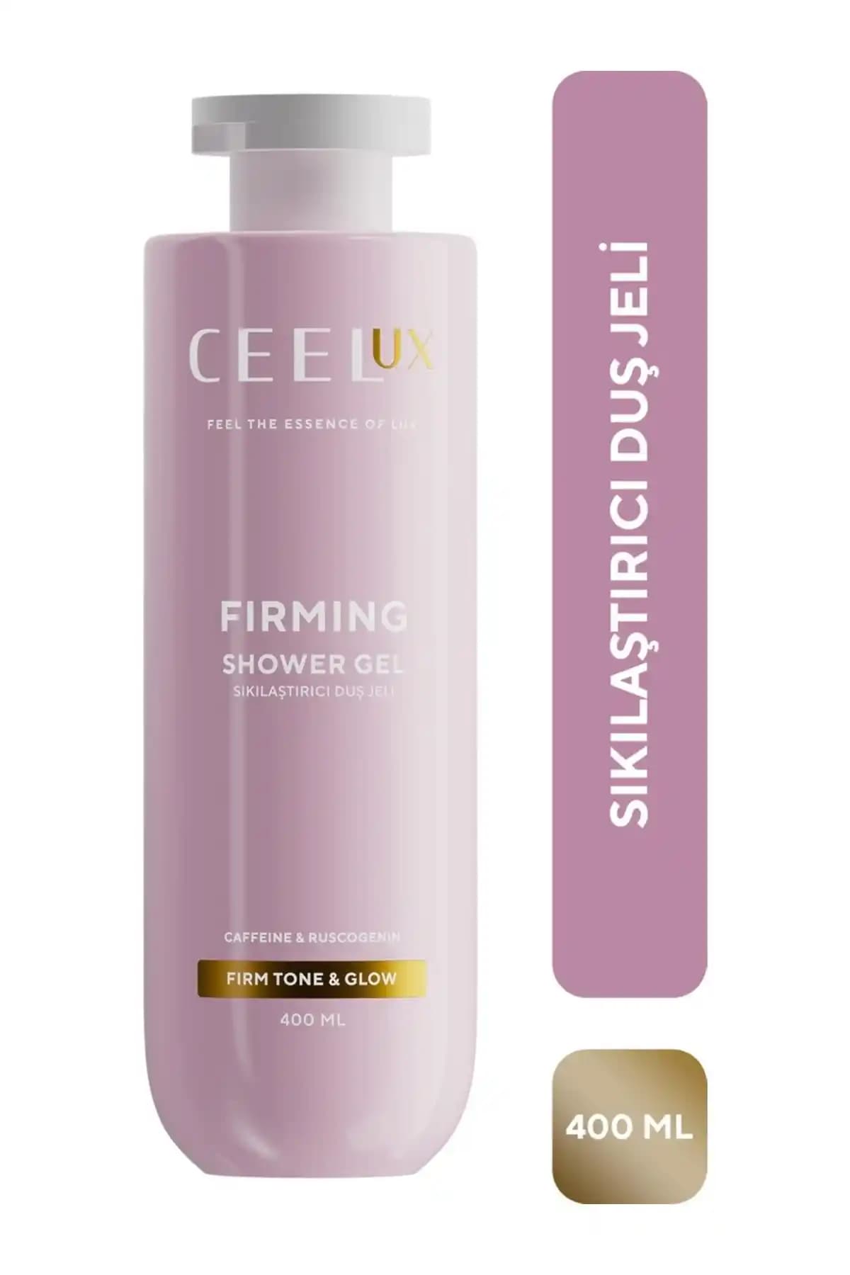 Ceelux Sıkılaştırıcı Etkili Duş Jeli – Ruscogenin ve Kafein İçerikli, 400 ml, Anti alerjik