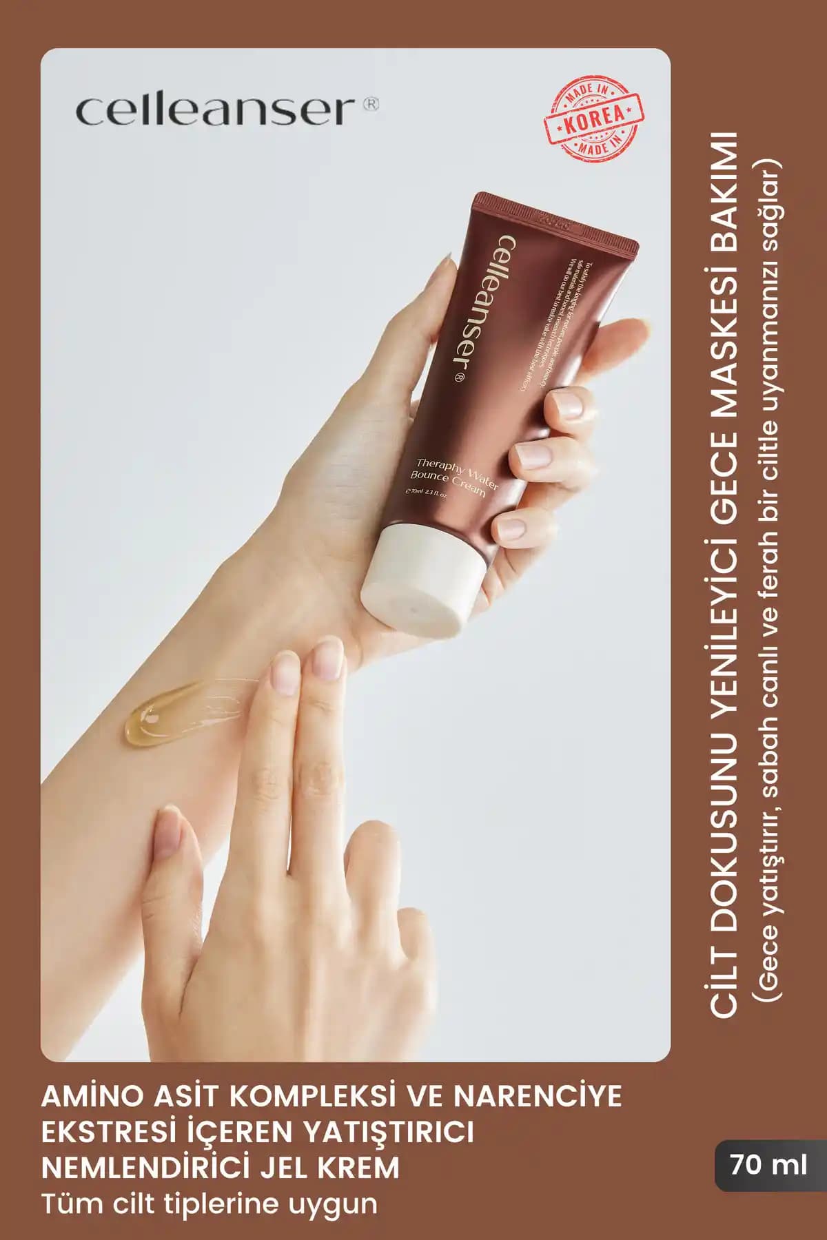 Celleanser Water Bounce Jel Krem: Nemlendirme ve Bariyer Onarımı Sağlayan Günlük Krem