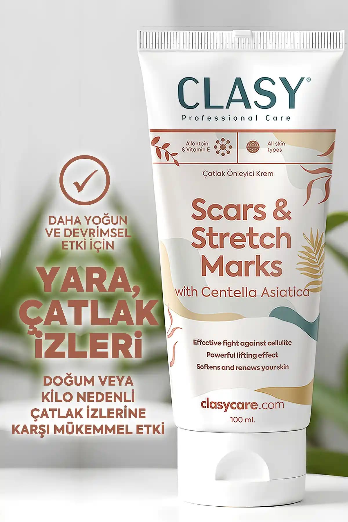 Clasy Care Yara ve Çatlak İzleri İçin Onarıcı ve Önleyici Krem: Nem ve Elastikiyet