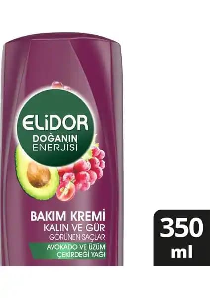 Elidor Kalın ve Gür Avokado Özlü Saç Kremi 350 ml: Nemlendirme ve Parlaklık Sağlar