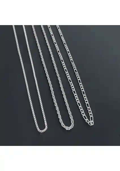 Gümüş Kaplama Burgu Figaro Set ile Triagle Ok Ucu Kolye Arasındaki Farklar karşılaştırması