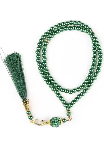 İkra Hac Tasarım İnci Tespih: Yeşilin Huzuru ve Maneviyatın Şık ve Dingin Buluşması