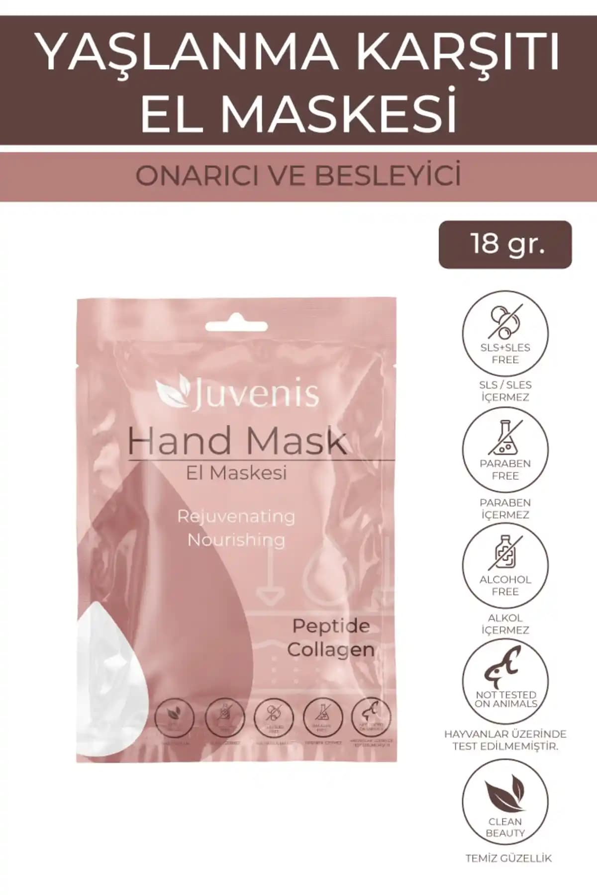 Juvenis Kolajen ve Peptid İçeren Yenileyici El Maskesi: Onarıcı Nemlendirici Bakım