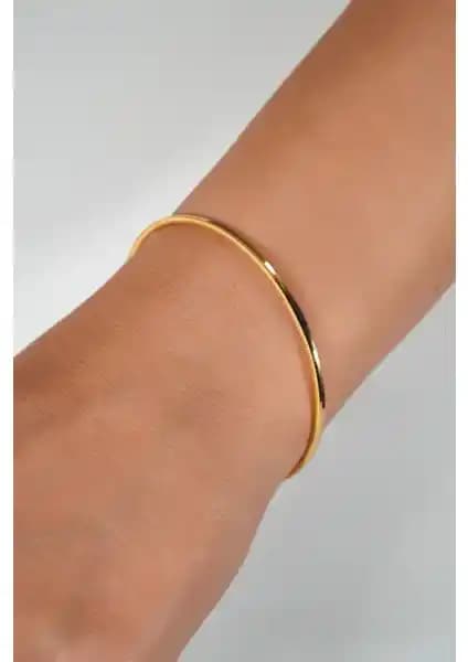 LesPeras Ajda Bilezik: 22 Ayar Altın (916) Oluklu Yüzeyli, 10 g Gerçek Altın