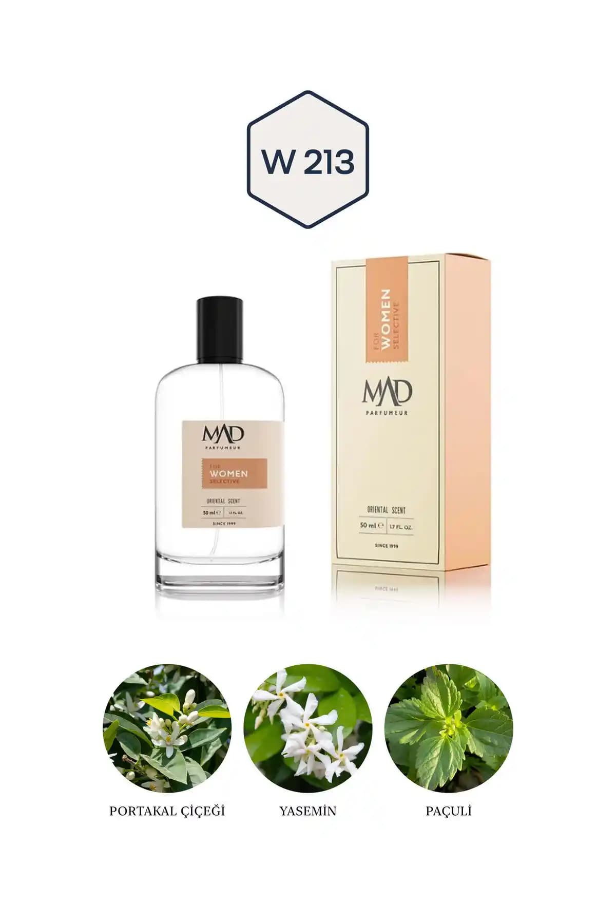 Mad W213 Selective Kadın Parfüm - Türkiye Menşeli Aromatik EDP 50 ml ile Zarafet