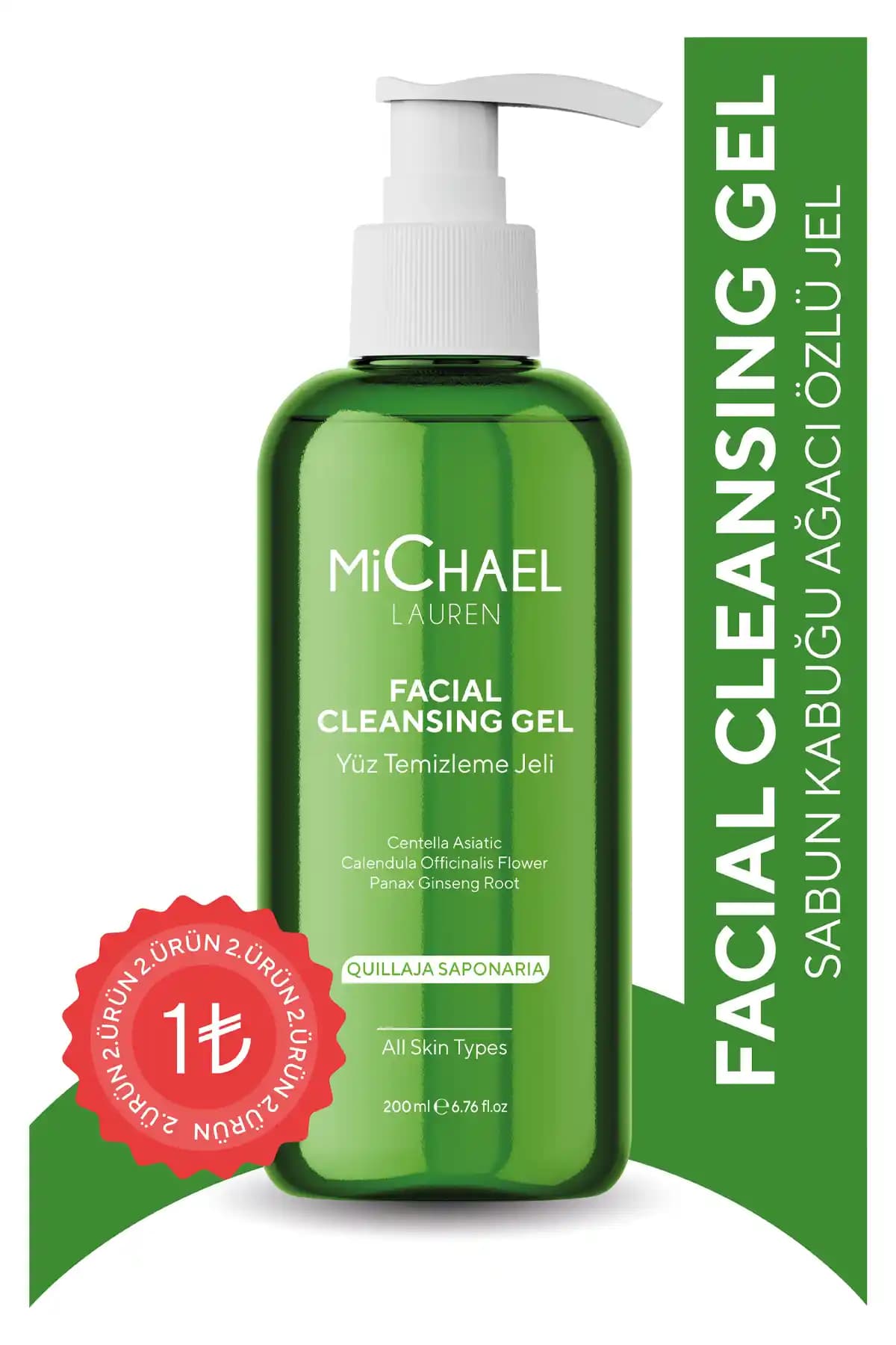 Michael Lauren Sebum Dengeleyici Yüz Temizleme Jeli – Paraben İçermeyen C Vitamini Destekli