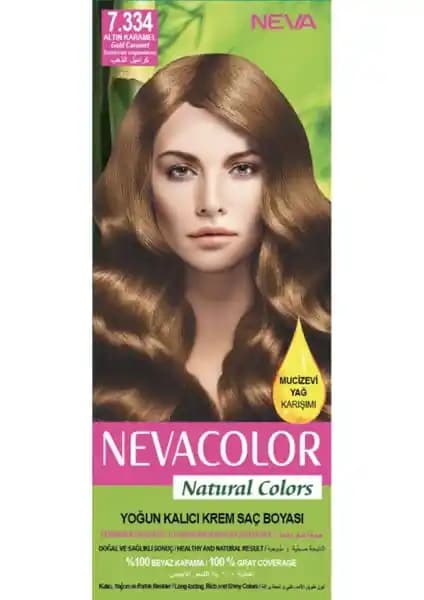 Nevacolor 7.334 Altın Karamel Krem Saç Boyası: Amonyaklı Formül ve Beyaz Kapama