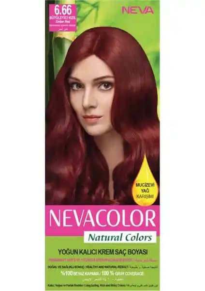 Nevacolor Natural Colors 6.66 Büyüleyici Kızıl Kalıcı Krem Saç Boyası Seti İnceleme