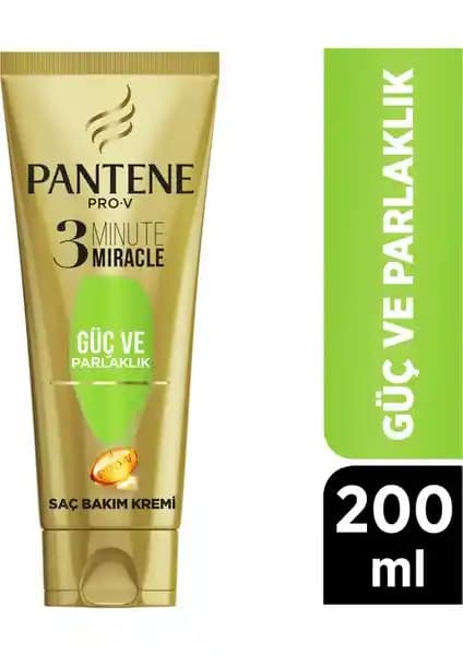 Pantene 3 Minute Miracle 200 ml ile Güç, Parlaklık ve Kolay Tarama Sağlayan Saç Bakım