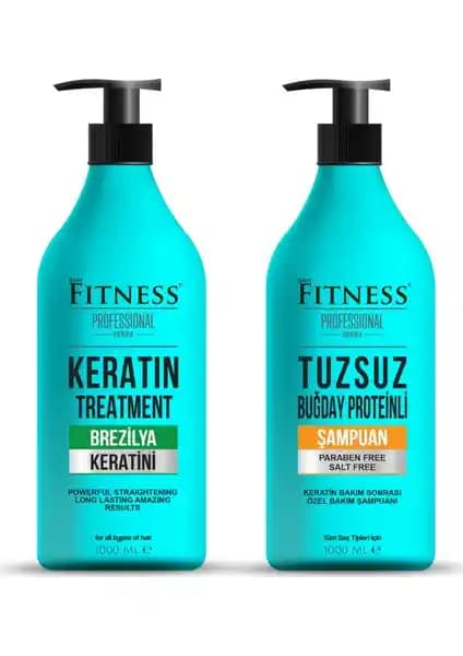 Profesyonel Saç Düzleştirici Keratin Bakımı ve Tuzsuz Şampuan Paketi – Saç Bakımı