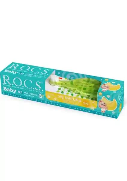 R.O.C.S. Baby 0-3 Yaş Muz Püresi Tadında Diş Macunu ve Yeşil Fırça Seti İçin Kılavuz