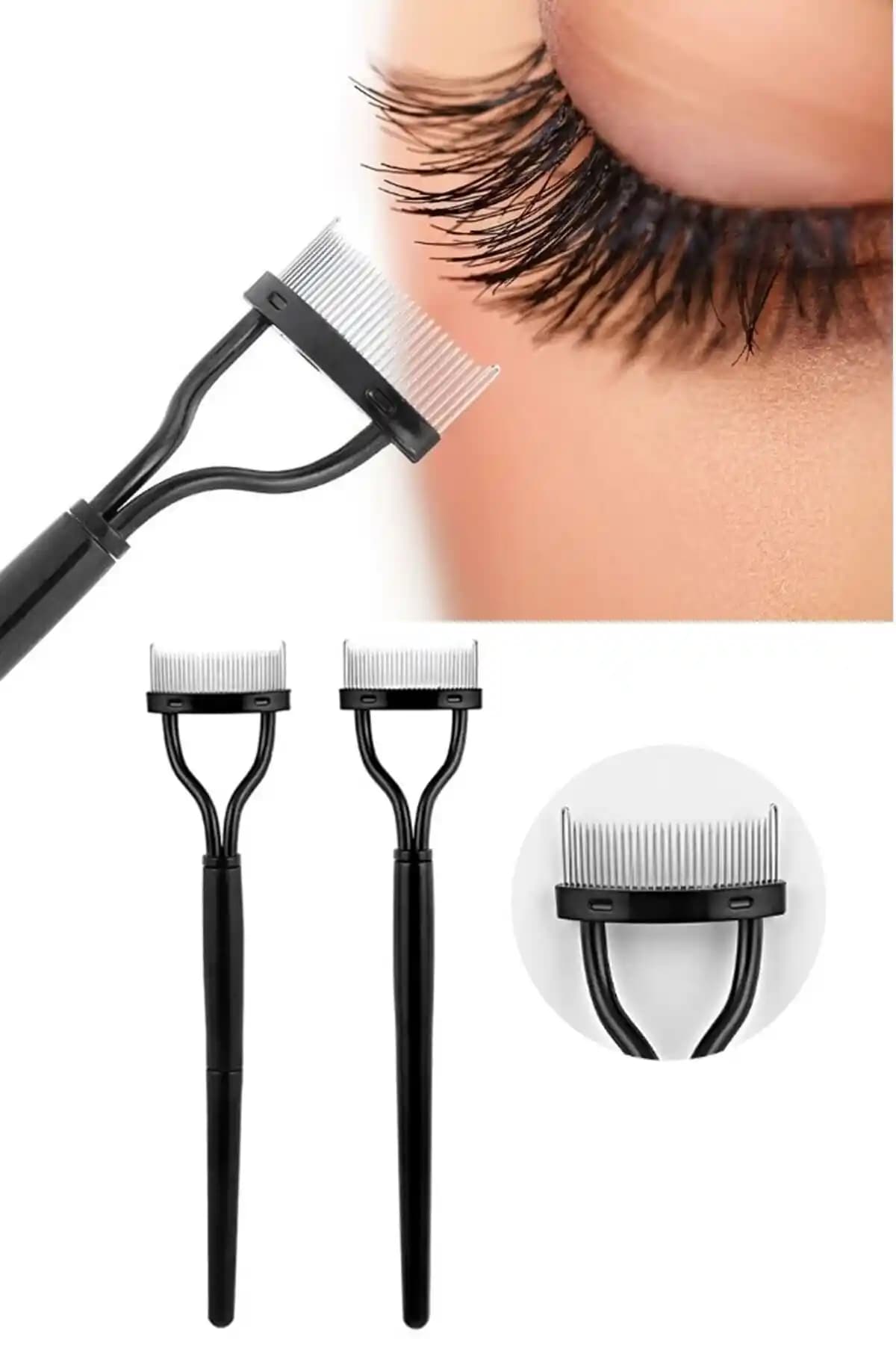 Roesıa Rose Kirpik Ayırıcı Tarak ve Kirpik Kıvırma Aleti: Ayırma ve kıvrım elde edin