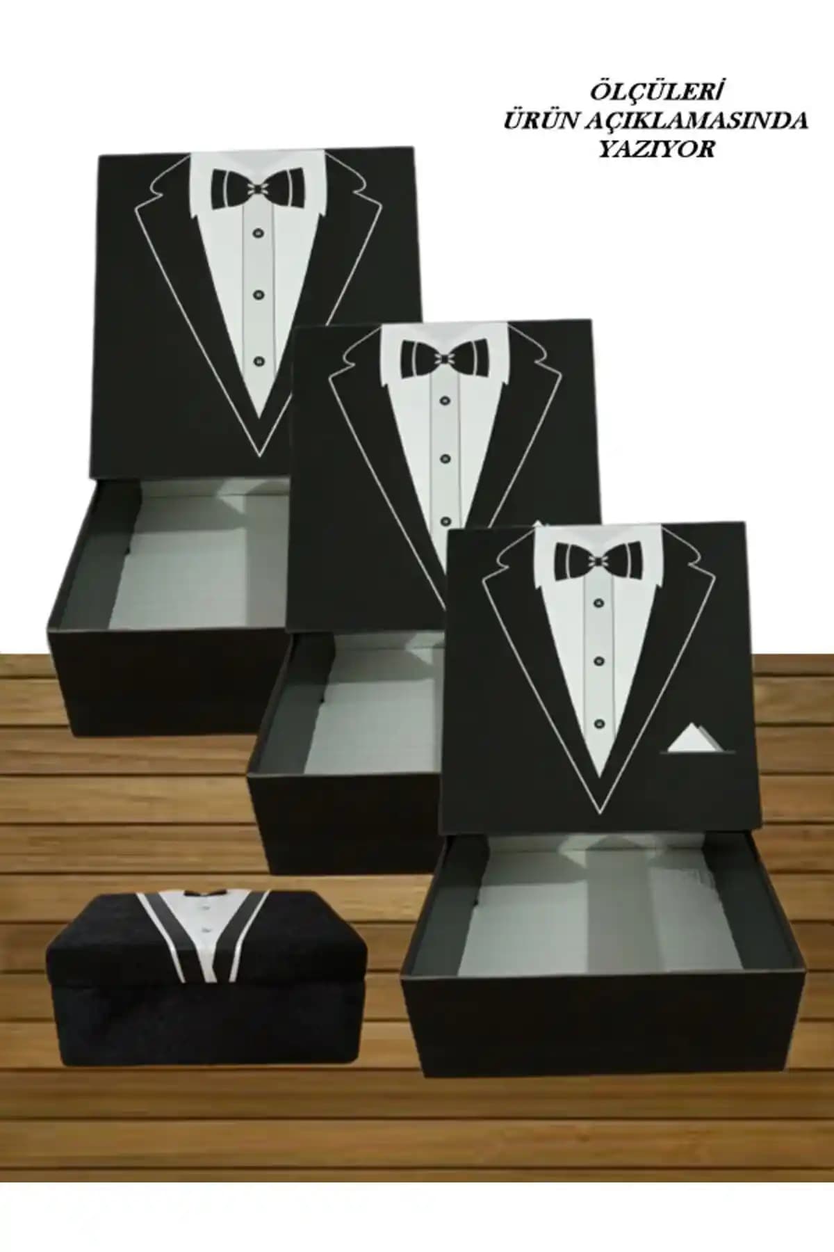 Sonem Çeyiz Seti: El yapımı MDF 3'lü Kutulu Depolama Çözümleri Bordo ve Kadife Kaplama