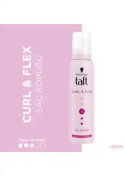 Taft Curl and Flex Köpük ile Kıvırcık Saçlar İçin Doğal Bukle Şekillendirme