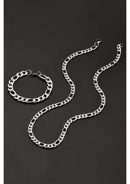 The Collection Figaro Şavin 3e1 Alaşım Erkek Bileklik ve Kolye Zincir Set İnceleme