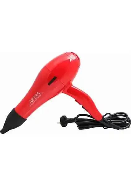 -Title-: Astra SW-8818 Kırmızı Fön Makinesi 2400W: AC Motoru, 3 Hız ve 2 Isı, İyon Özelliği