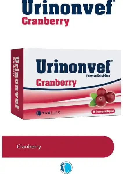 Urinonvef Cranberry 30 Kapsül ile idrar yolu konforunu destekleyen yerli üretim çözüm