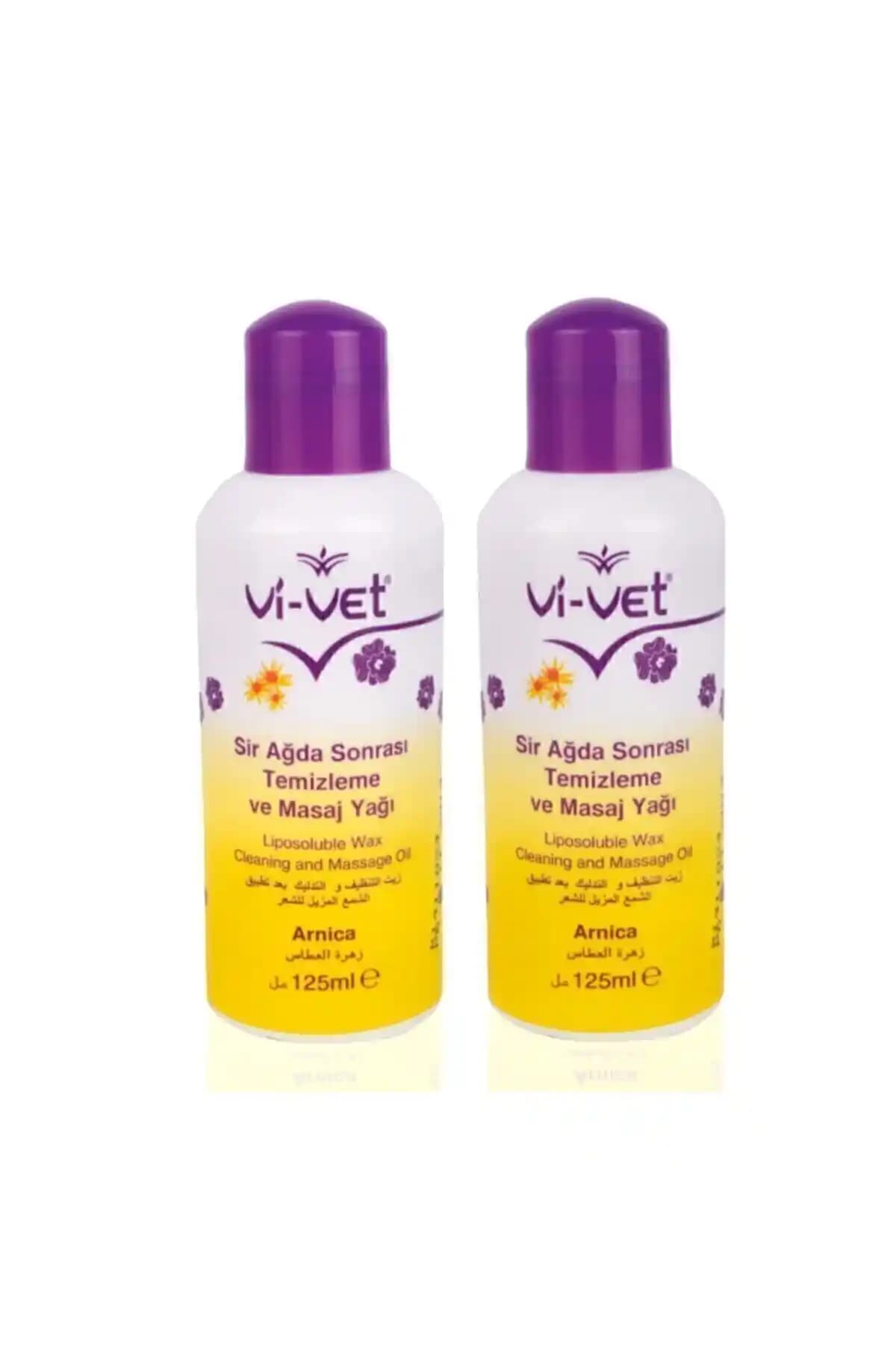 Vi Vet Arnica Ağda Sonrası Bakım Yağı – 125 ml x2, organik içerik, tüm cilt tipleri güvenli