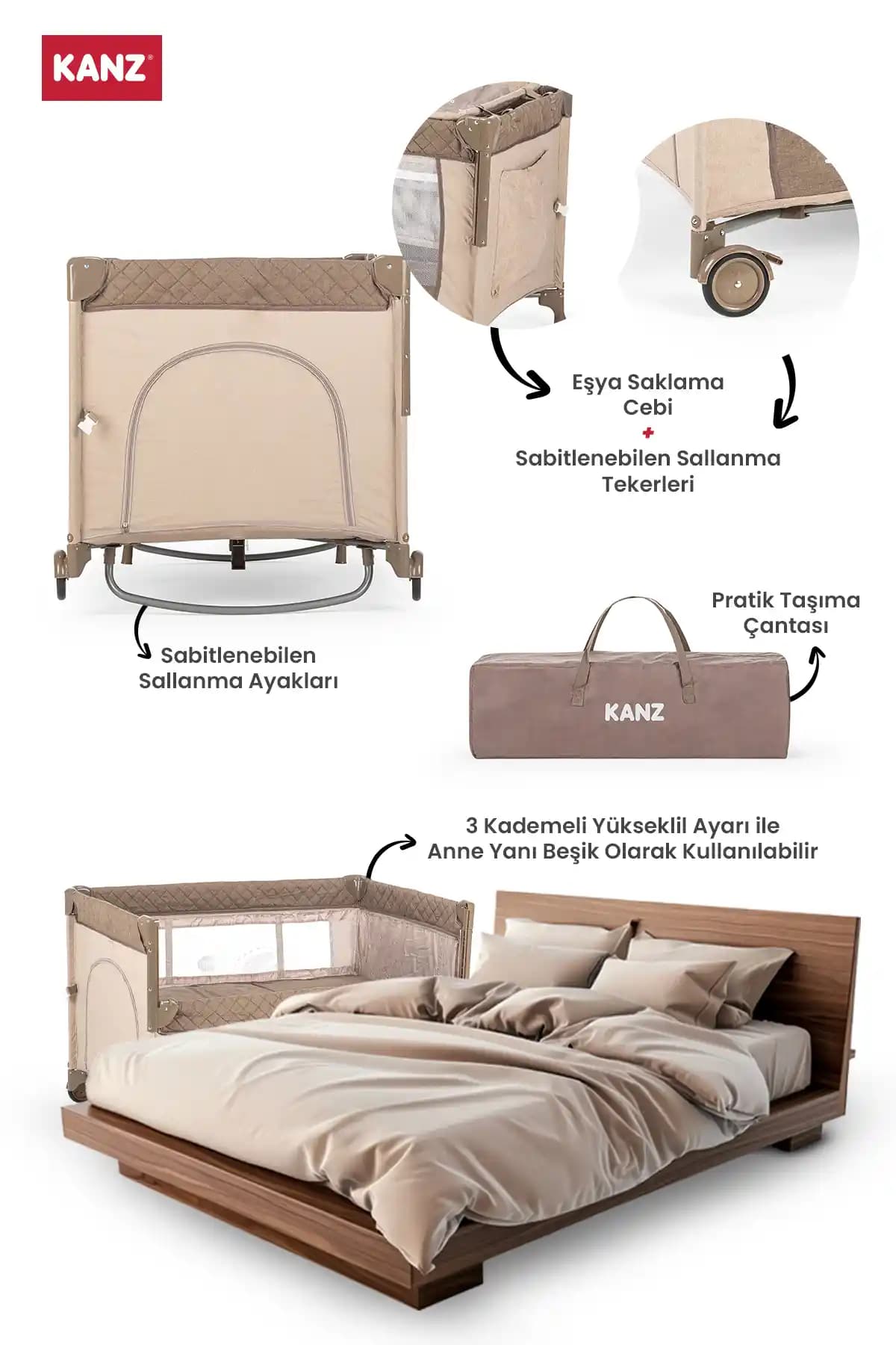 Anne Yani Park Yatak: Çok Fonksiyonlu ve Estetik Tasarımıyla Gelişmiş Uyku ve Bakım Çözümleri