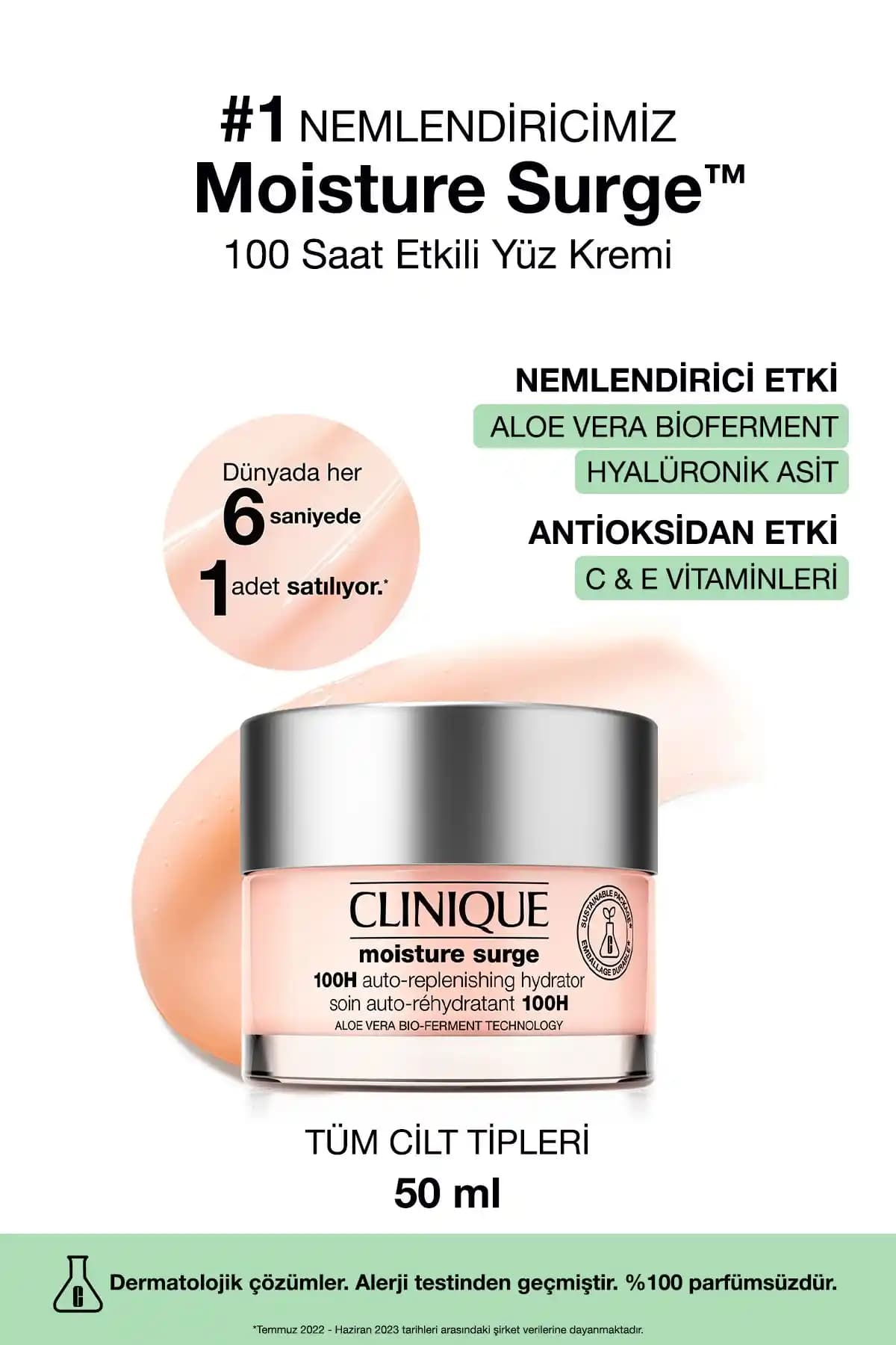 2025'te Clinique Moisture Surge ile 100 Saat Süren Nem Mucizesi