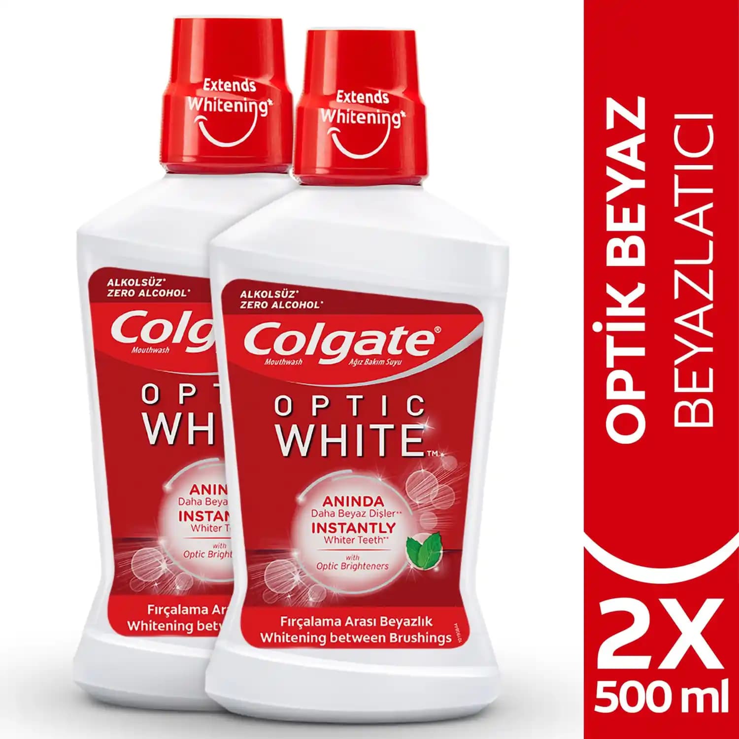 Colgate Optic White Ağız Bakım Suyu ile Günlük Diş Temizliği ve Beyazlatma Çözümü