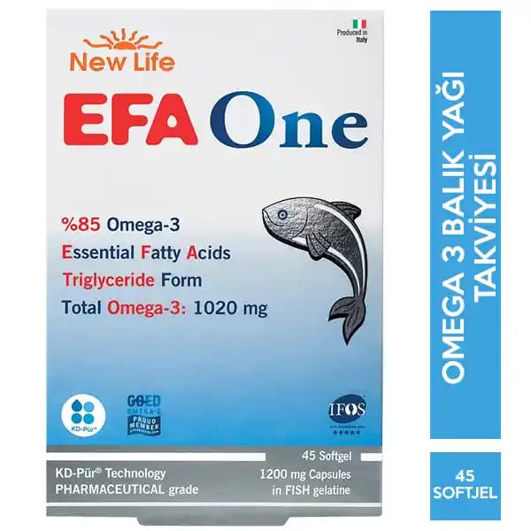 Efa One 45 Kapsül Omega-3 Takviyesi ile Sağlıklı Yaşam ve Koruyucu Faydalar