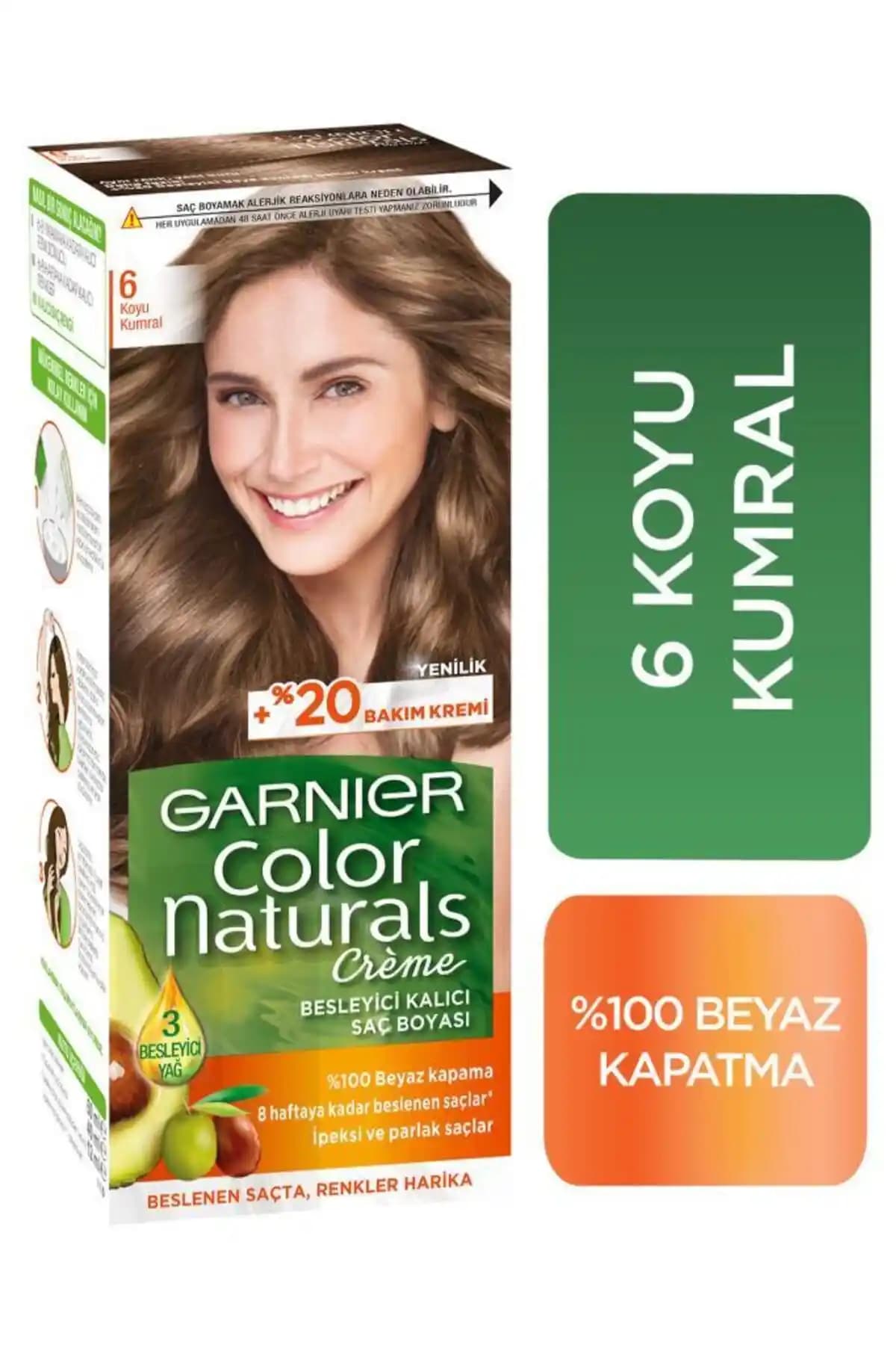 Garnier 6 Numara Saç Boyası ile Doğal ve Kalıcı Koyu Kahverengi Sonuçlar