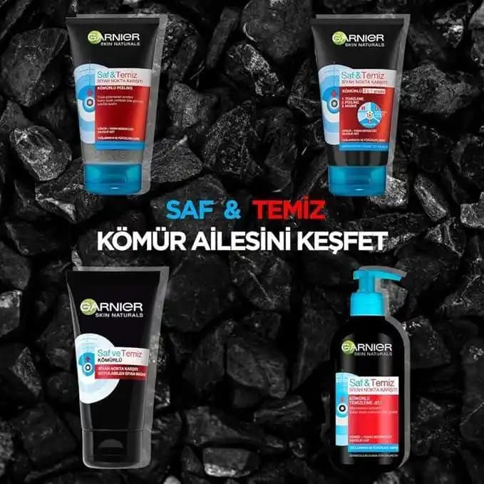 Garnier Kömürlü Yüz Temizleme Jeli: Derinlemesine Temizlik ve Cilt Bakımı İçin Uygun