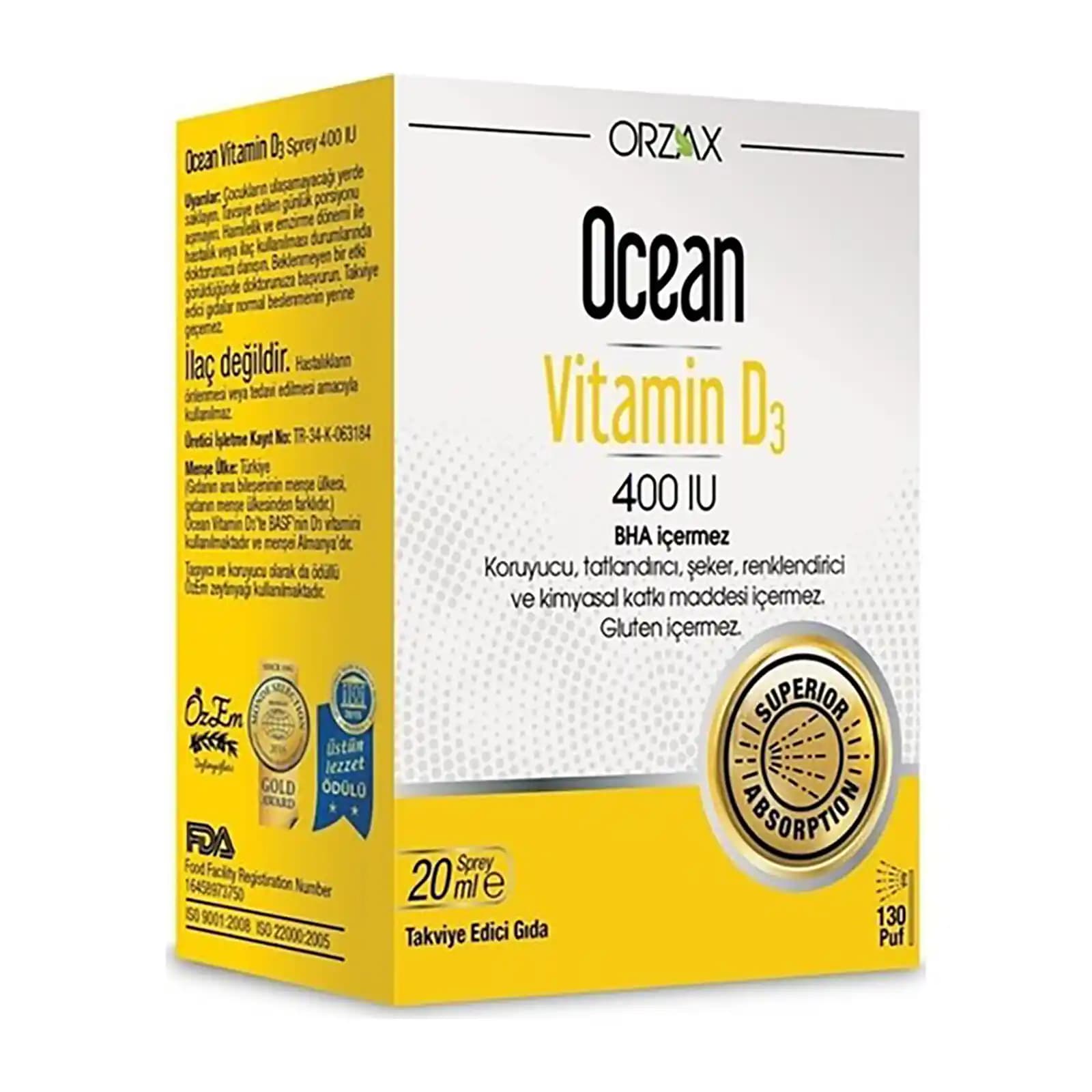 Ocean D3 Bebek: Bebekler İçin Güvenilir D Vitamini Takviyesi ve Sağlıklı Gelişim Destekçisi