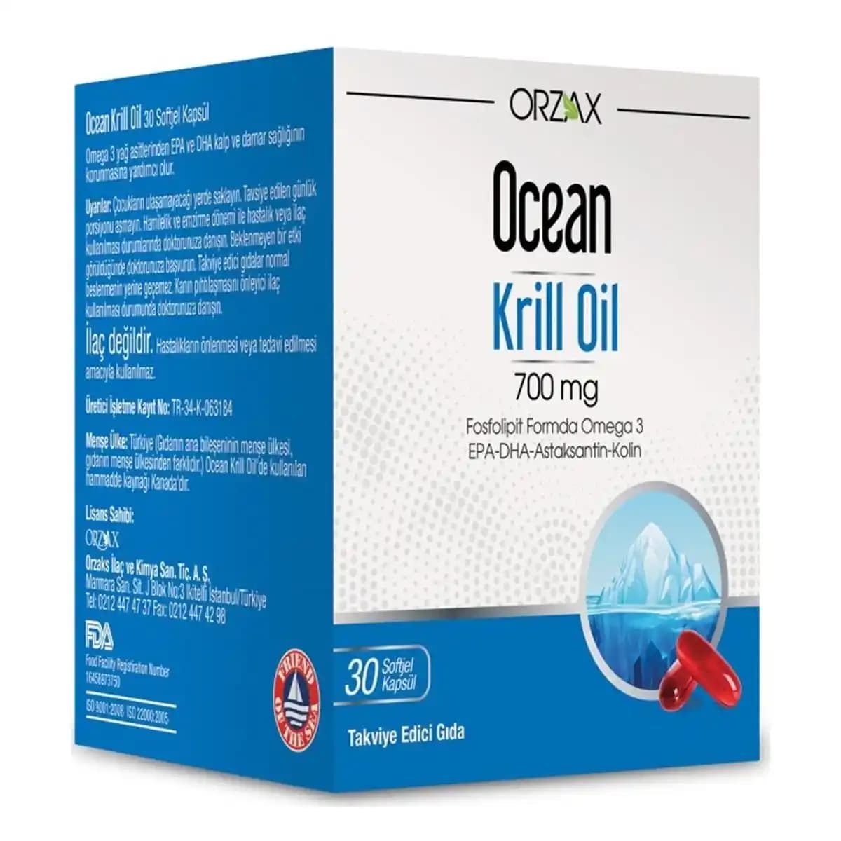 Ocean Krill Yağı 700 MG ile Güzellik ve Sağlıkta Doğal Destek Sağlayın