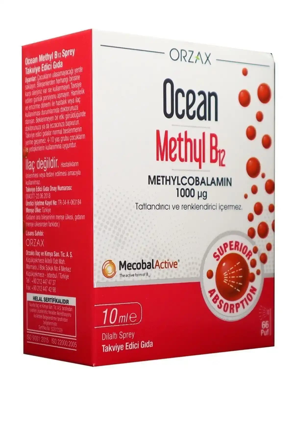 Ocean Methyl B12 10 ml: Hızlı Emilim Sağlayan Yenilikçi B12 Takviyesi