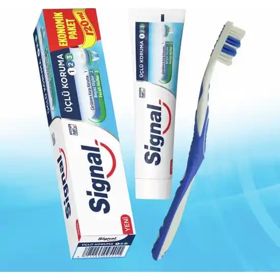 Signal 120 ml diş macunu ile sağlıklı ve parlak gülümsemeler için etkili ağız bakımı
