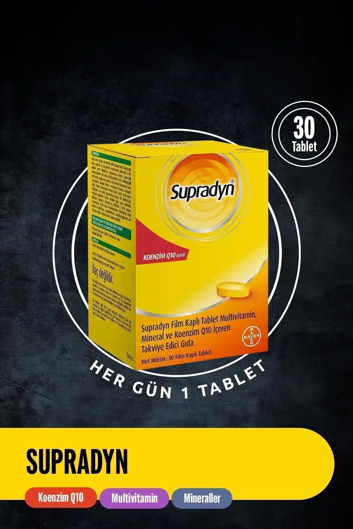 Supradyn film kaplı tabletler: Günlük enerji ve sağlık desteği sağlayan multivitamin seçeneği