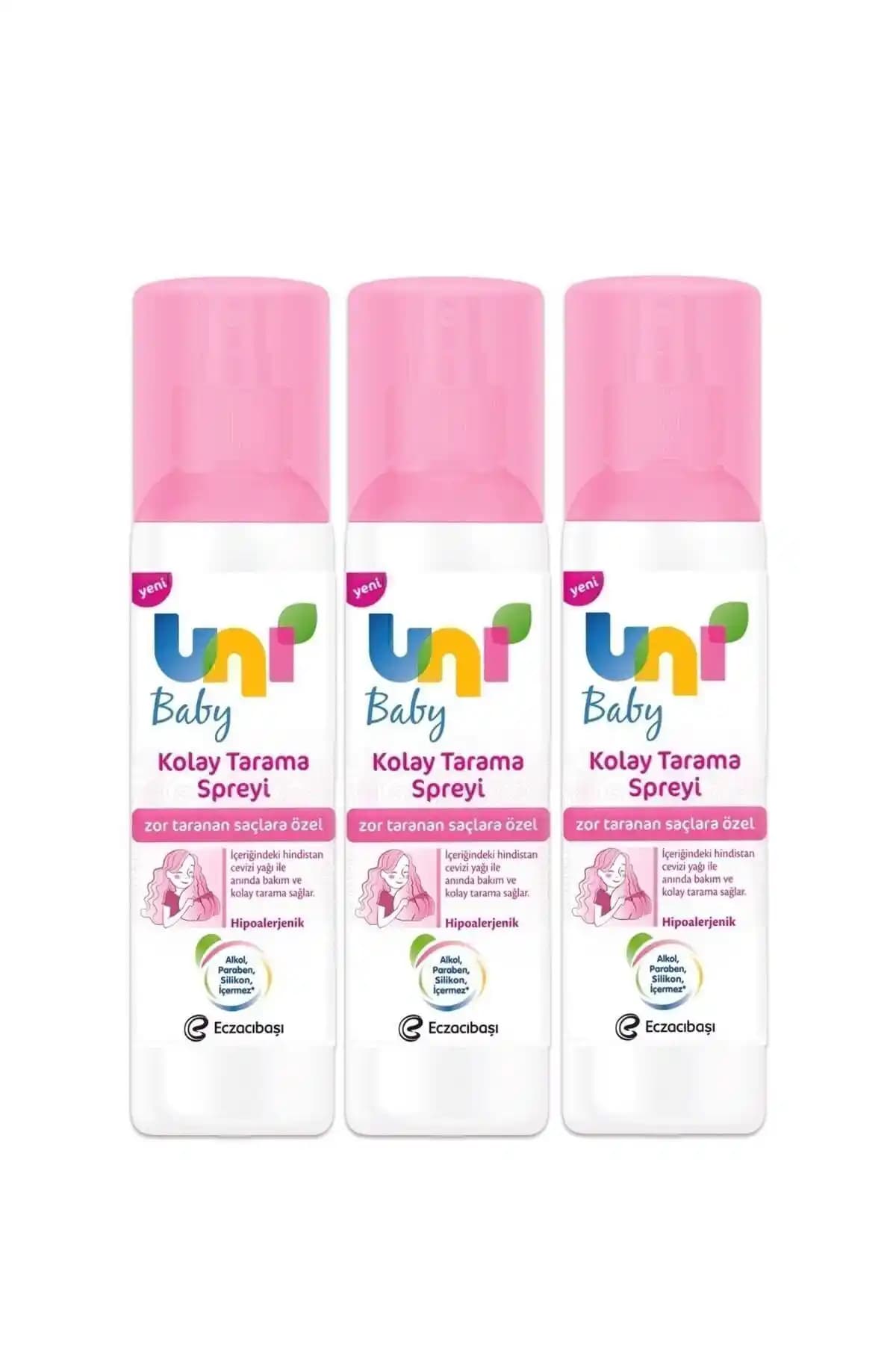 Uni Baby Saç Açıcı Sprey Bebekler ve Çocuklar İçin Güvenli ve Nazik Saç Açma Çözümü