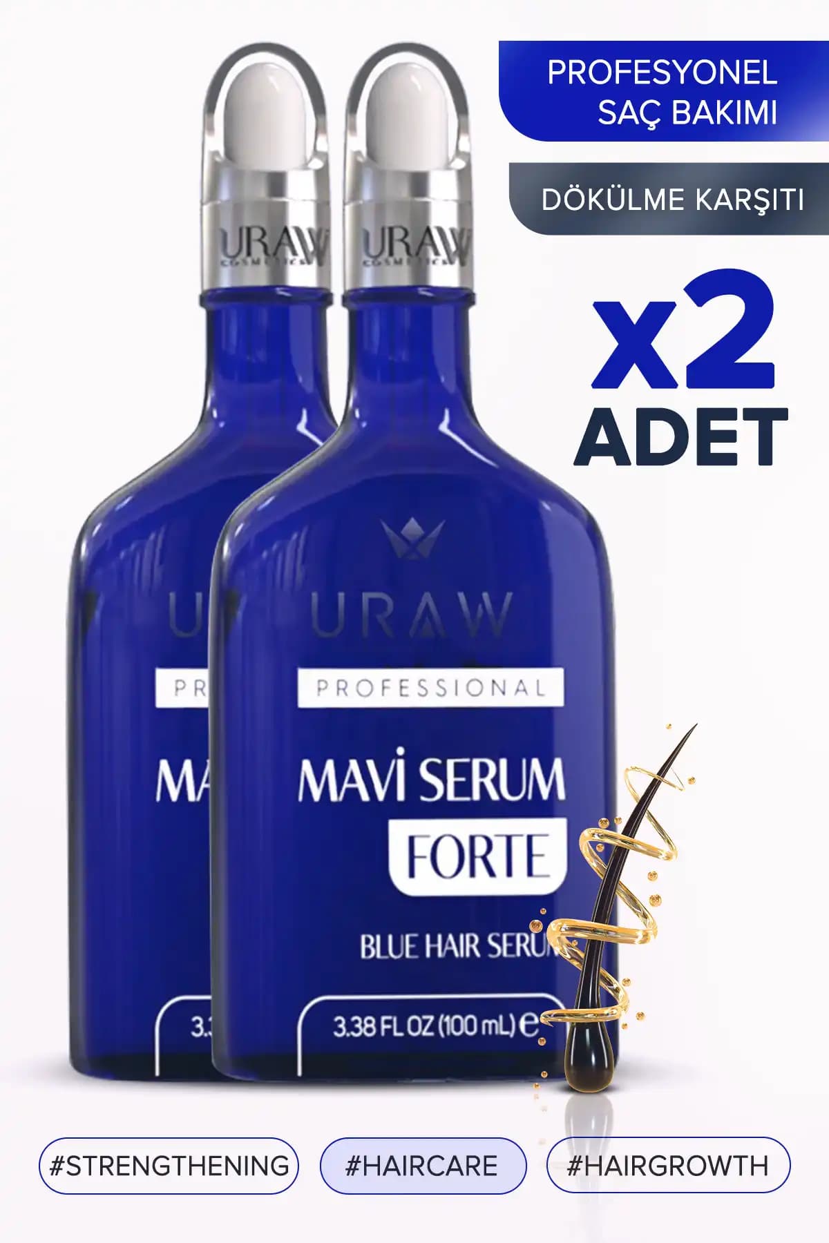 Uraw Mavi Serum ile Saç Dökülmesine Karşı Güçlü ve Doğal Çözüm Sunar
