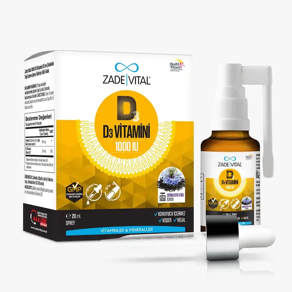 Zade Vital D3 Vitamini ile Bağışıklık ve Kemik Sağlığınızı Güçlendirin