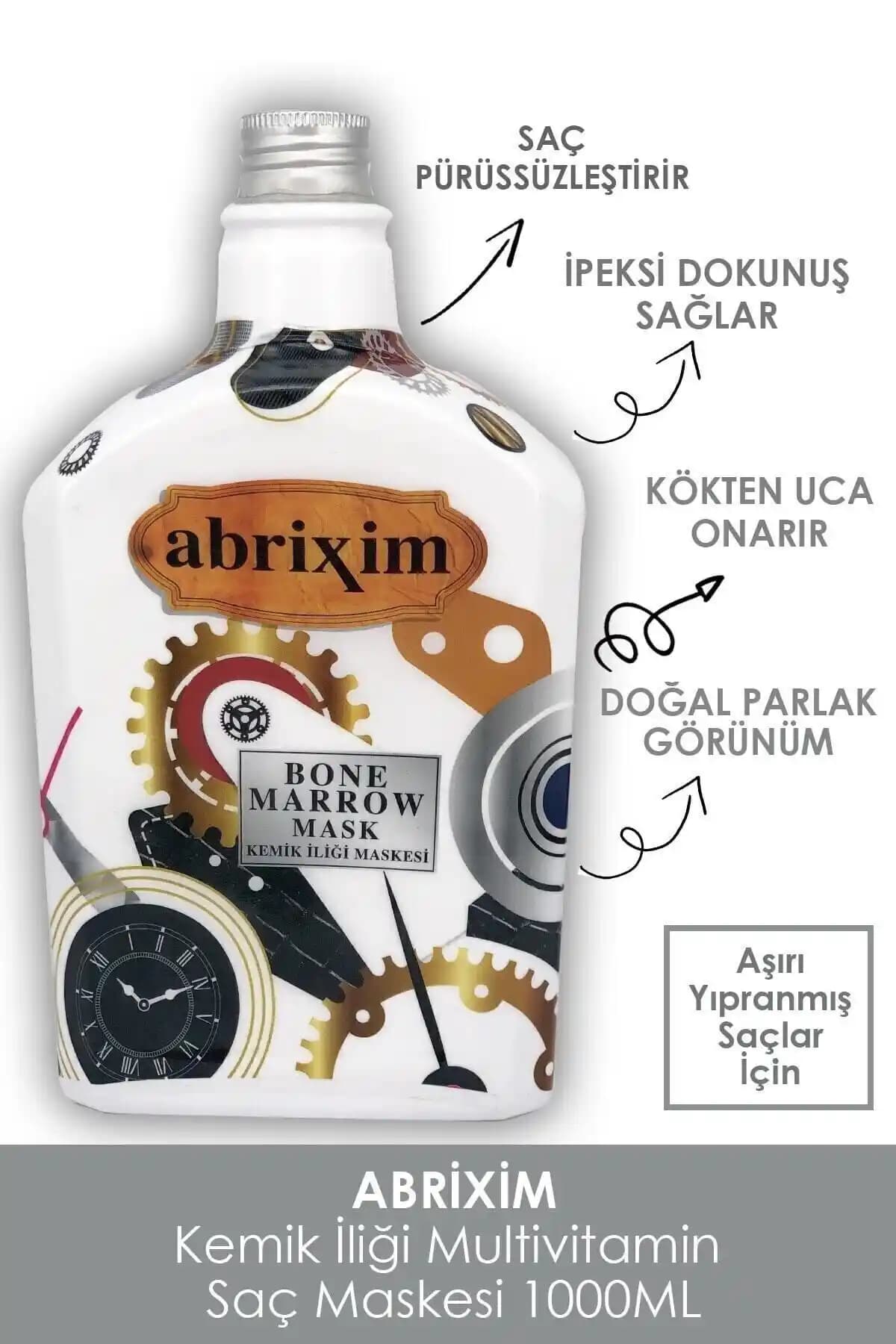 Abrixim Kemik İliği Saç Maskesi 1000 ml: Doğal ve Etkili Saç Dökülmesine Karşı Bakım