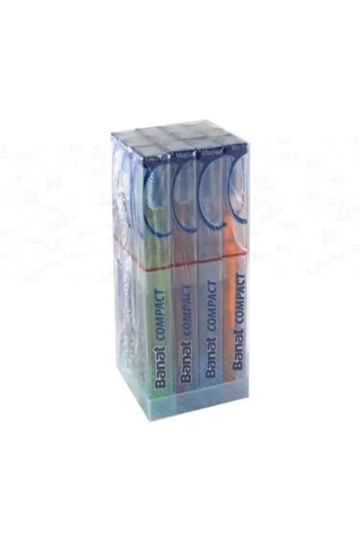 Banat Compact Orta Sertlik Diş Fırçası 12'li Set - Dengeli ve Etkili Temizlik