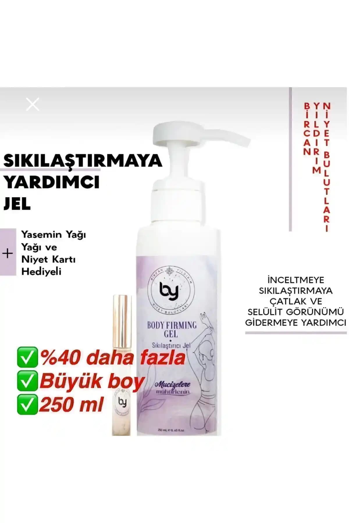 Bircan Yıldırım Niyet Bulutları Yasemin Yağı Hediyeli Vücut Sıkılaştırıcı ve Inceltici Jel