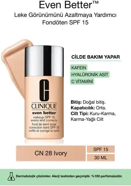 Clinique Even Better™ ve Lancome Teint Miracle Fondötenlerinin Özellik ve Performans Karşılaştırması